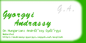 gyorgyi andrassy business card